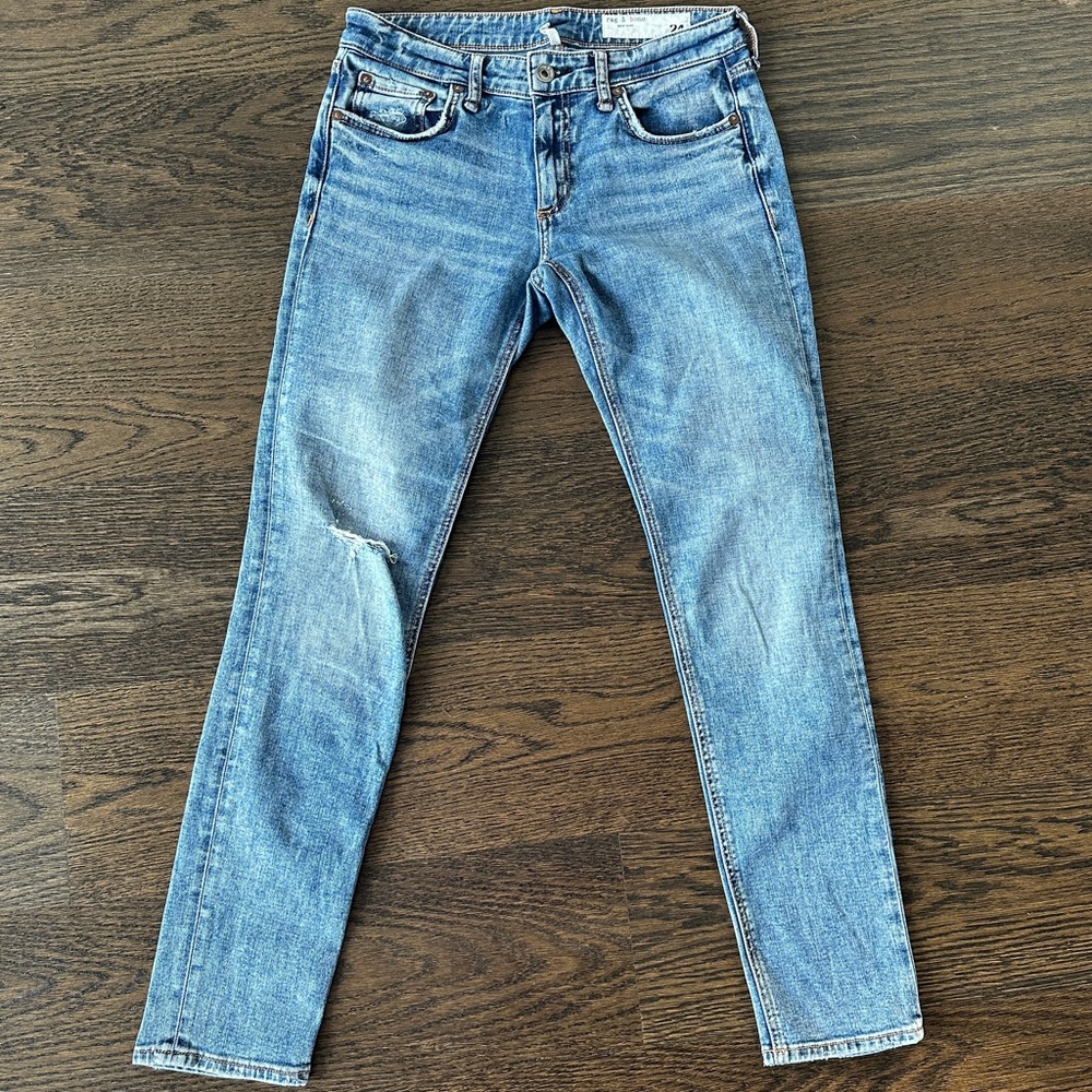 rag & bone Dre Low-Rise Slim Boyfriend Jean - Norwalk - Size 24